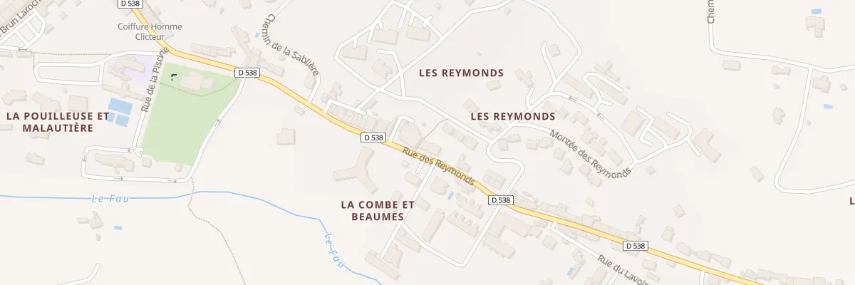 Plan de la Rue des Reymonds à Dieulefit
