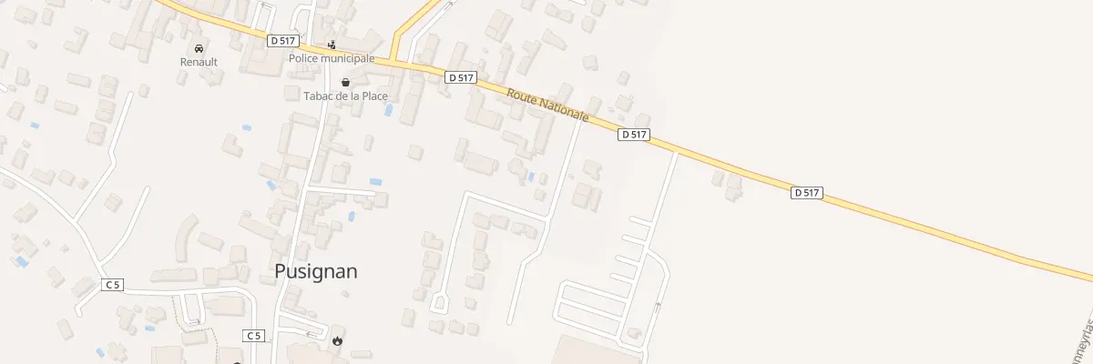 Plan du 1 Rue de la Combe à Pusignan
