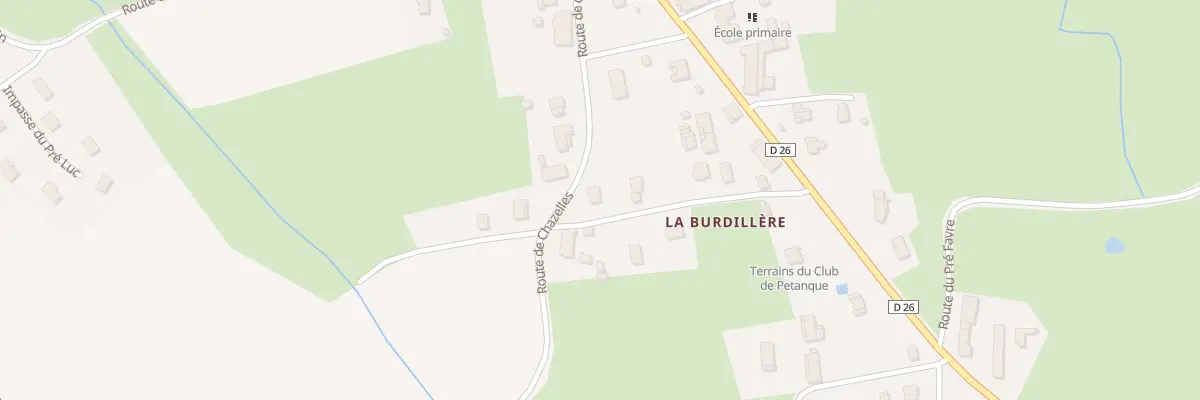 Plan du 196 Che de la Burdillière à Marsonnas