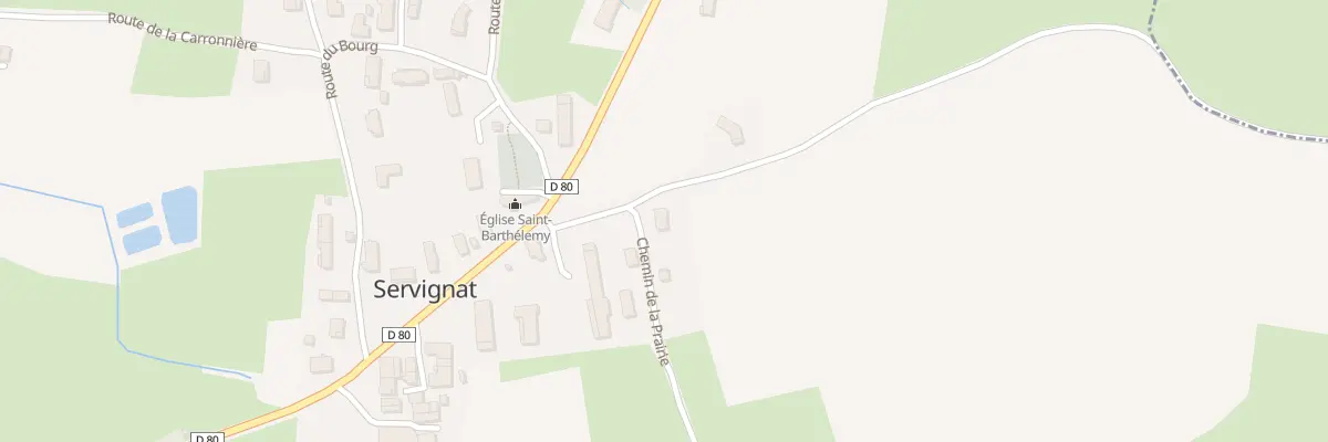 Plan du 15 Che de la Prairie à Servignat