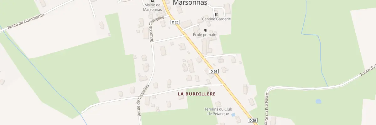 Plan du 220B Rte de la Léchère à Marsonnas