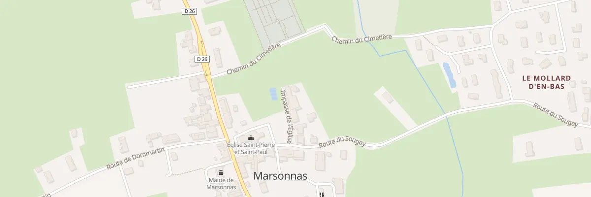 Plan du 50 Imp de l’Eglise à Marsonnas