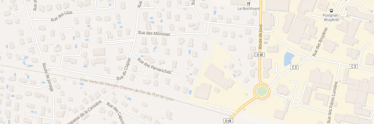 Plan du 11 Rue des Pervenches à Pusignan