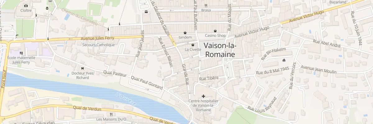 Plan du 2 Rue Raspail à Vaison-la-Romaine