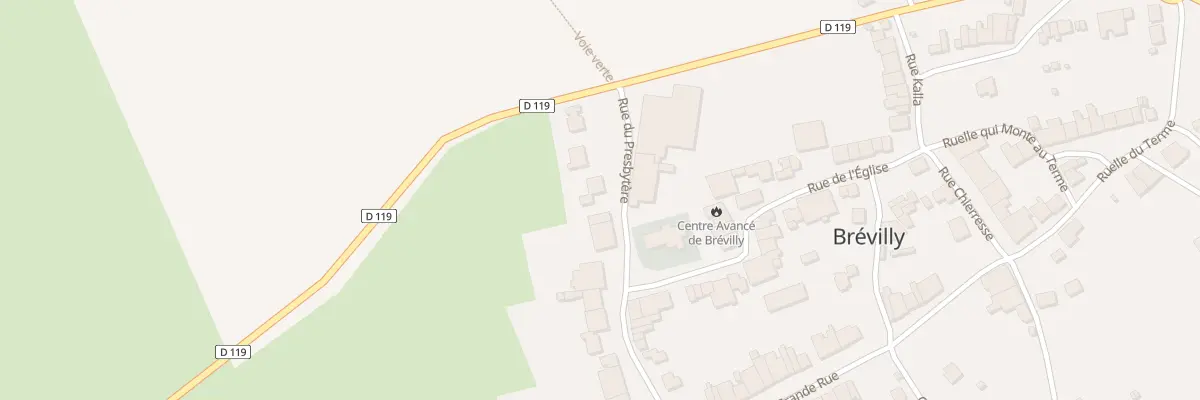 Plan du 1 Rue du Presbytere à Brévilly