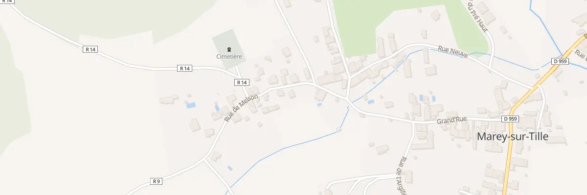 Plan du 9016 Rue de Melson à Marey-sur-Tille