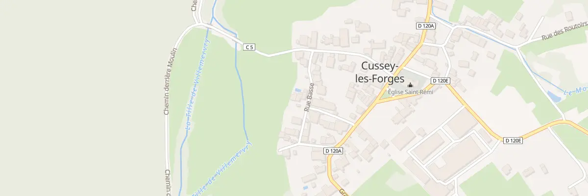 Plan du 6 Rue Basse à Cussey-les-Forges