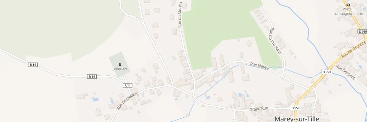Plan du 9004 Rue du Moulin à Marey-sur-Tille
