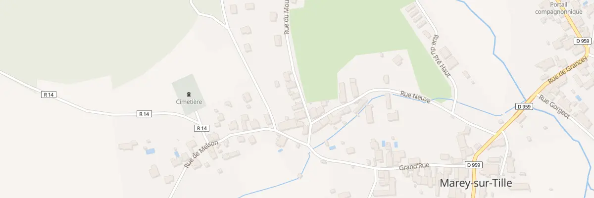 Plan du 9003 Rue du Moulin à Marey-sur-Tille