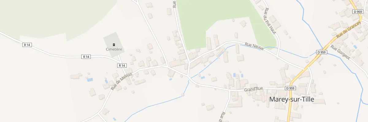 Plan du 9001 Rue du Moulin à Marey-sur-Tille
