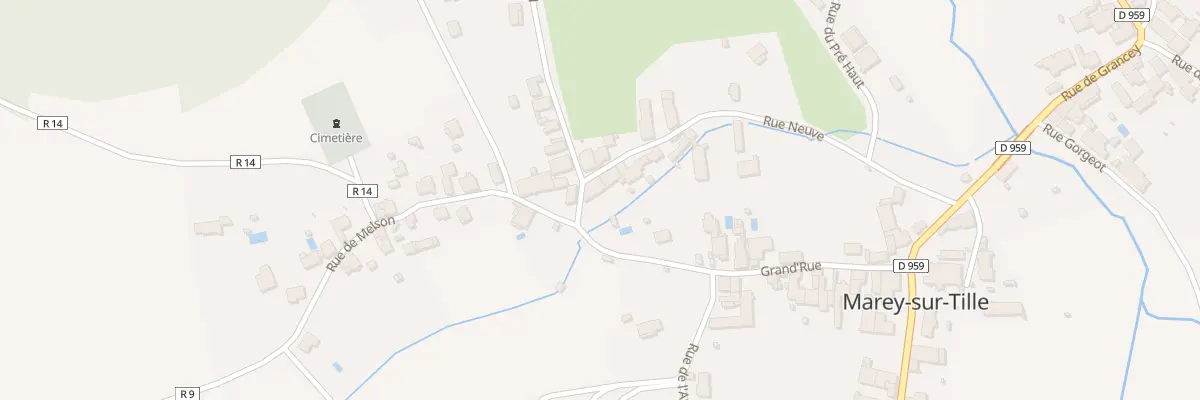 Plan du 9006 Rue du Moulin à Marey-sur-Tille