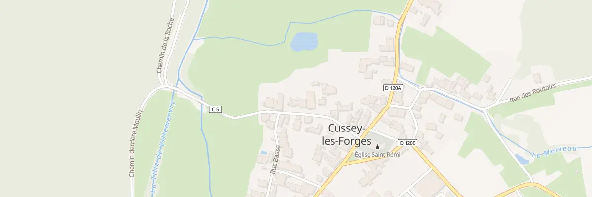 Plan du 8 Rue des Ponts à Cussey-les-Forges