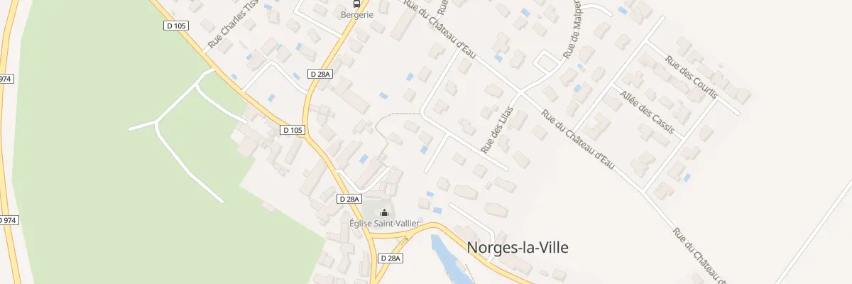 Plan du 10 Rue des Lilas à Norges-la-Ville