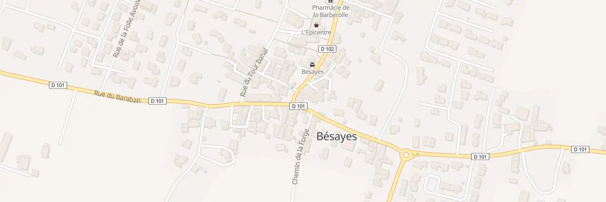 Plan du 1 Rue du Lavoir à Bésayes