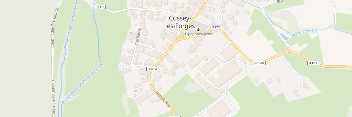 Plan du 1 Gr Grande Rue à Cussey-les-Forges