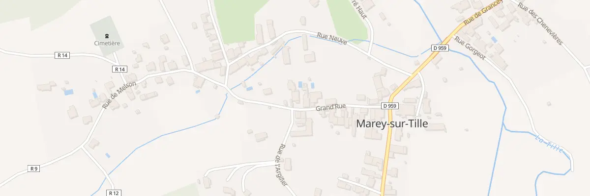 Plan du 9001 Grand’Rue à Marey-sur-Tille