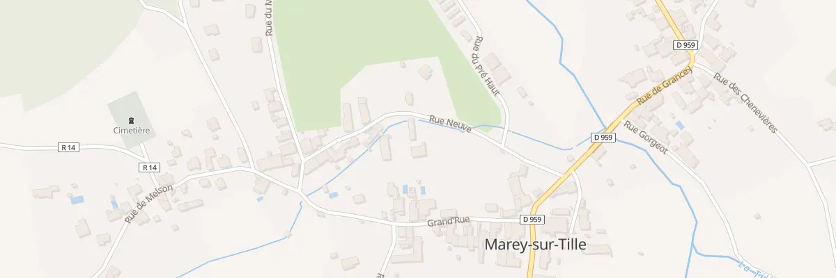 Plan du 9004 Rue Neuve à Marey-sur-Tille