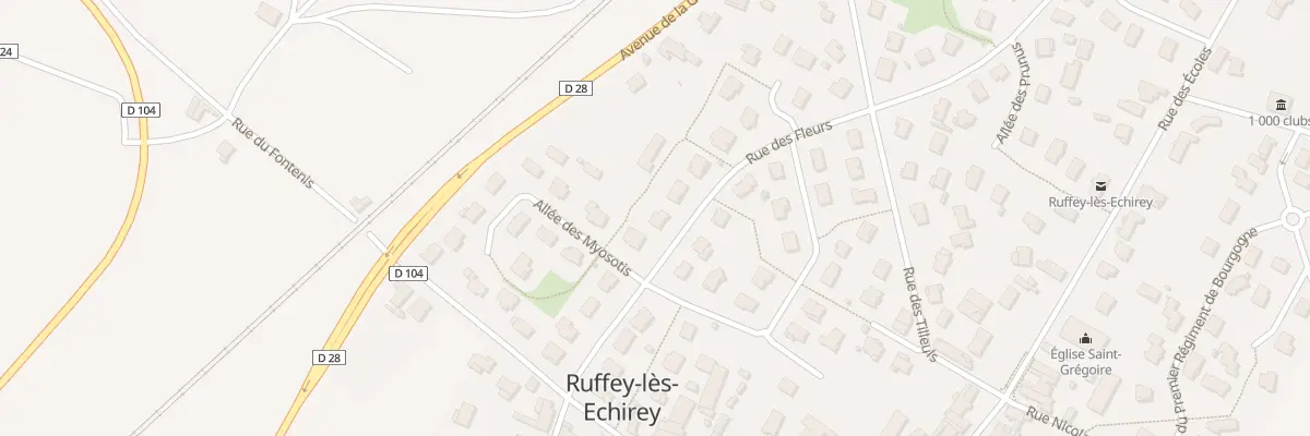 Plan du 14 Rue des Fleurs à Ruffey-lès-Echirey