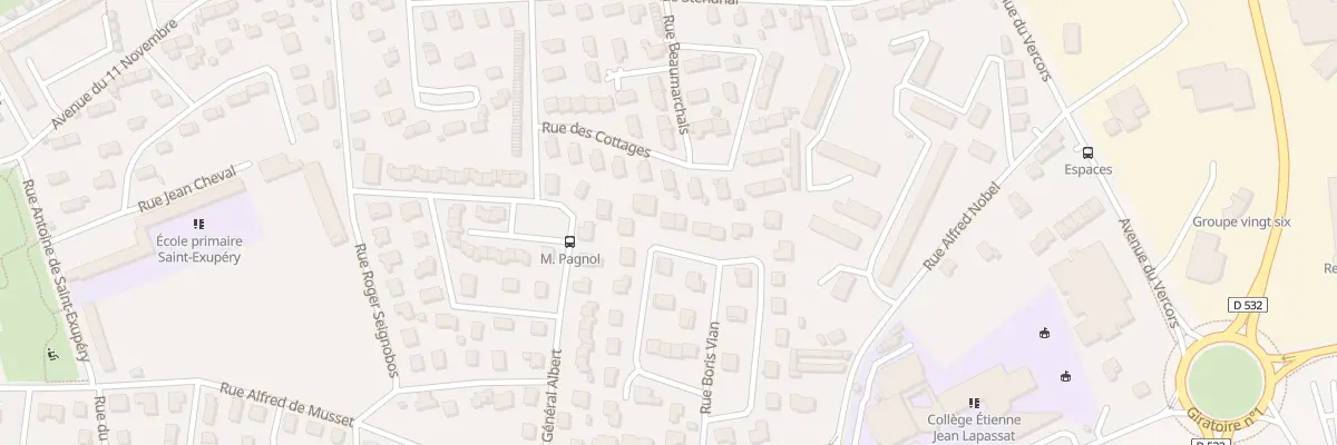 Plan du 22 Rue Henri Barbusse à Romans-sur-Isère