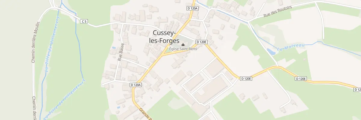 Plan du 4 Rue de l’Eglise à Cussey-les-Forges