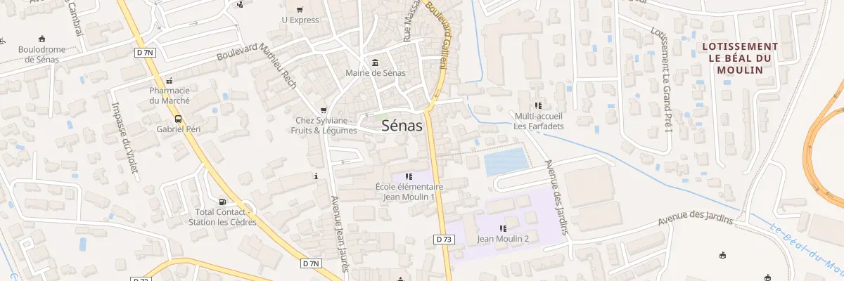 Plan du 6 Av Jean Moulin à Sénas