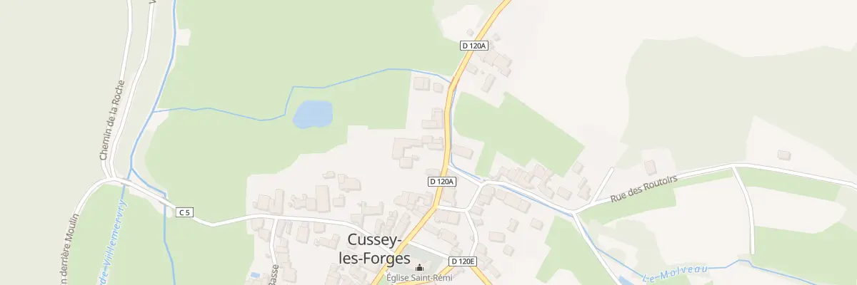 Plan du 13 Rue de Villemoron à Cussey-les-Forges