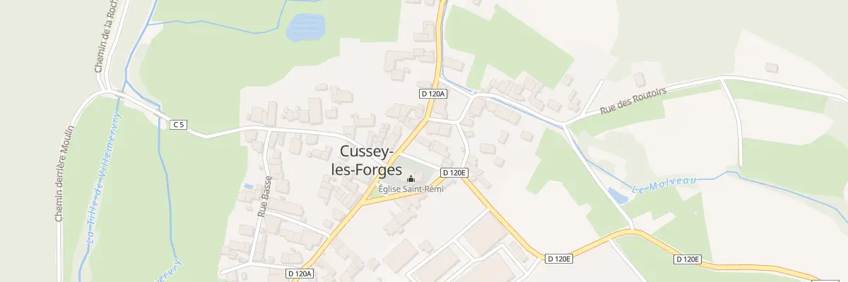 Plan du 1 Rue du Four à Cussey-les-Forges