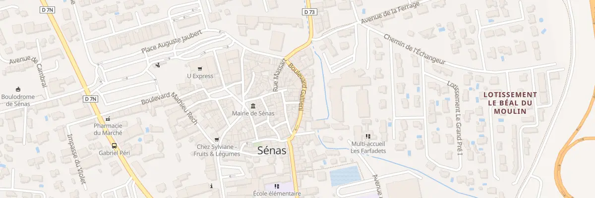 Plan du 39 Bd Gallieni à Sénas