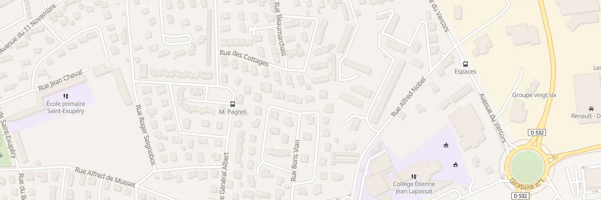 Plan du 28 Rue Henri Barbusse à Romans-sur-Isère