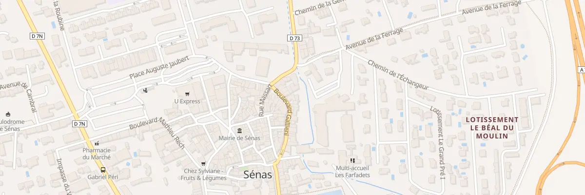 Plan du 20 Bd Gallieni à Sénas