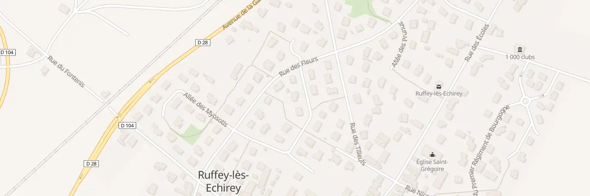 Plan du 4 Rue des Bleuets à Ruffey-lès-Echirey