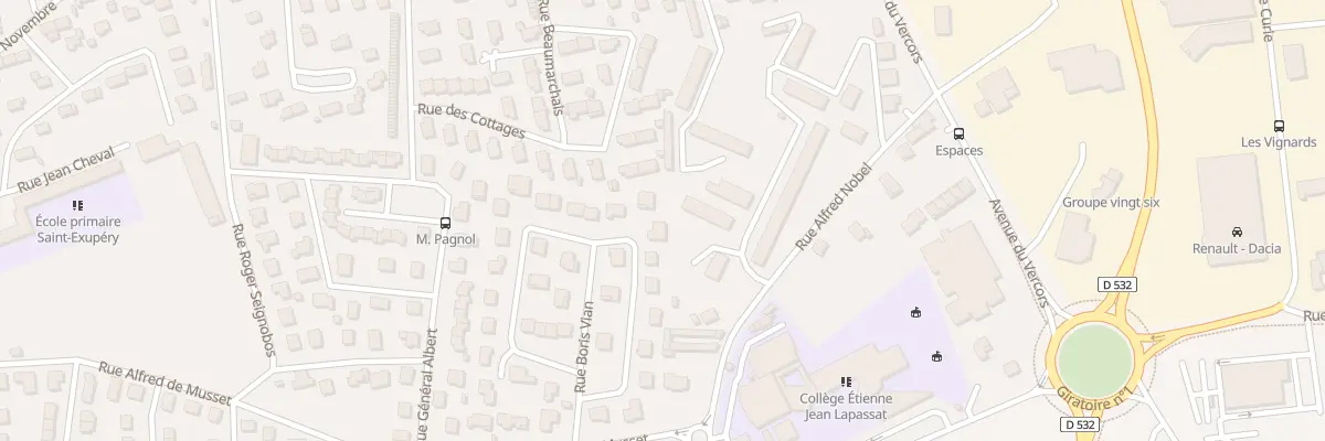 Plan du 34 Rue Henri Barbusse à Romans-sur-Isère