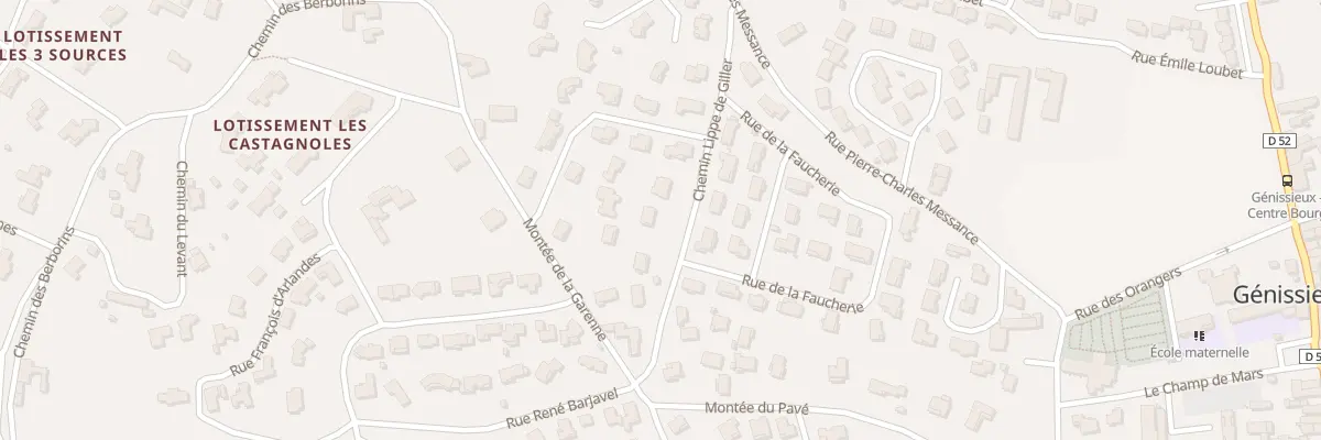 Plan du 5103 Che Lippe de Gillier à Génissieux