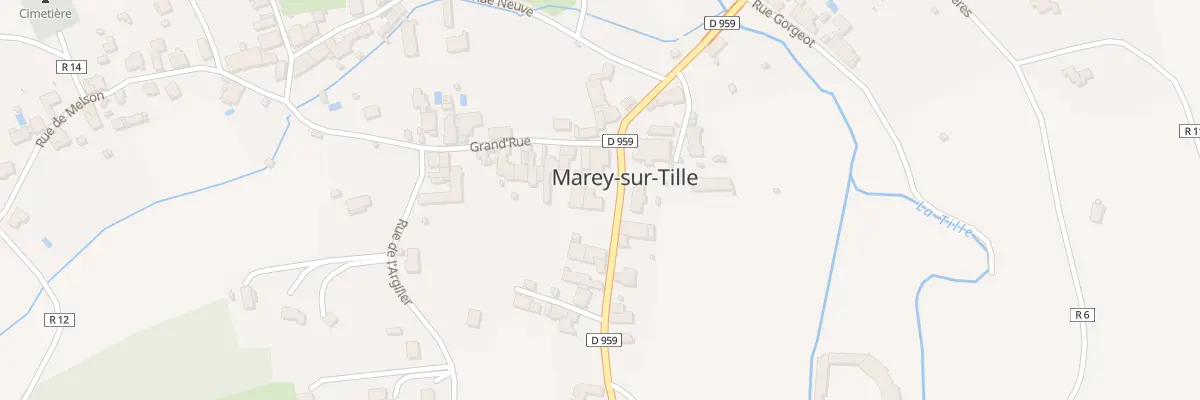 Plan du 9008 Rue de Varoux à Marey-sur-Tille