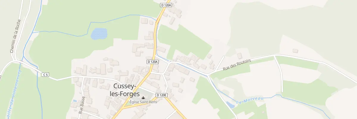 Plan du 3 Rue des Routoirs à Cussey-les-Forges