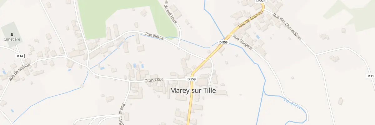 Plan du 9010 Rue Neuve à Marey-sur-Tille