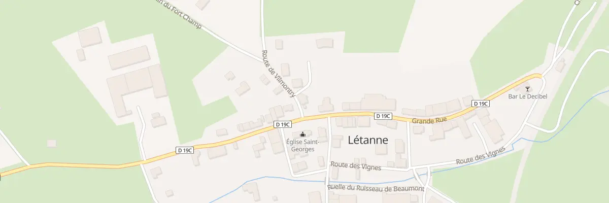 Plan du 1 Rte de Villemontry à Létanne