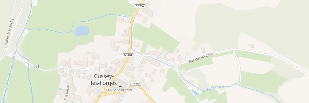 Plan du 5 Rue des Routoirs à Cussey-les-Forges