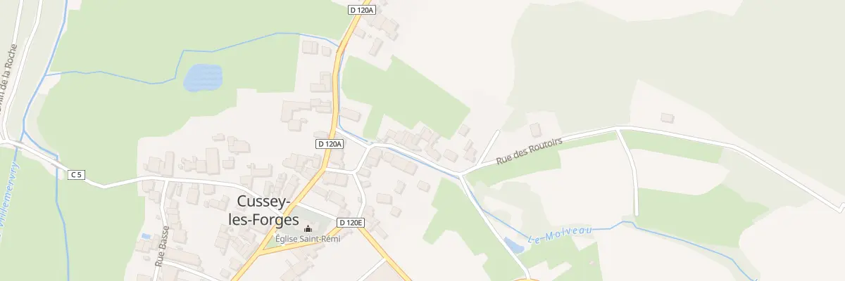 Plan du 11 Rue des Routoirs à Cussey-les-Forges