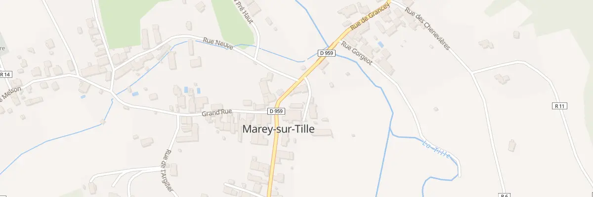 Plan du 9011 Rue de Varoux à Marey-sur-Tille