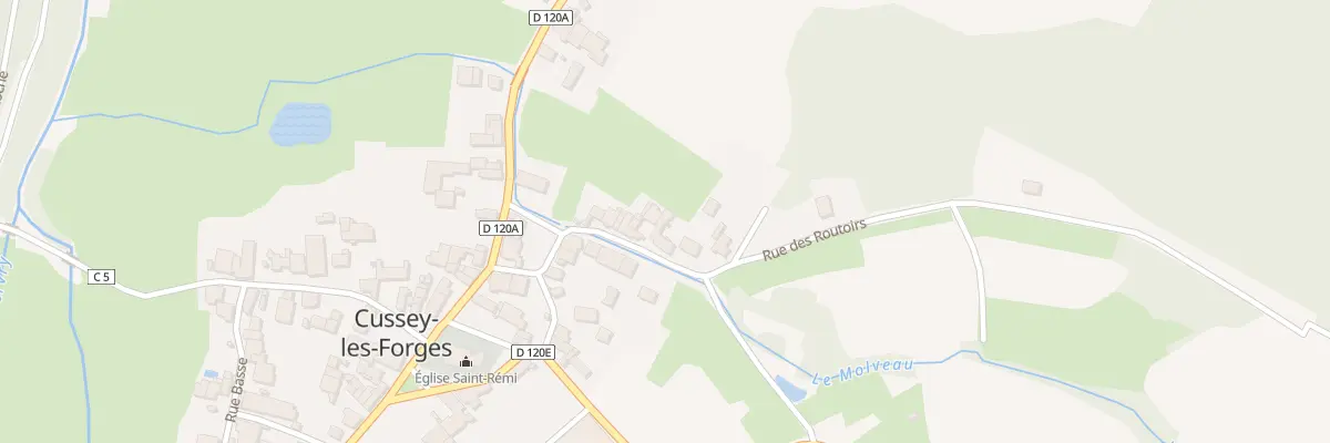 Plan du 13 Rue des Routoirs à Cussey-les-Forges