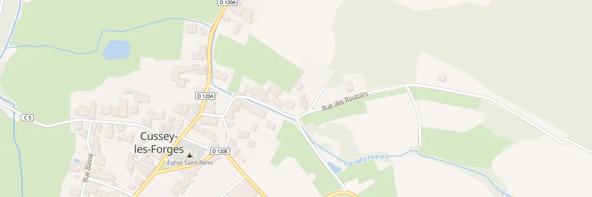 Plan du 15 Rue des Routoirs à Cussey-les-Forges
