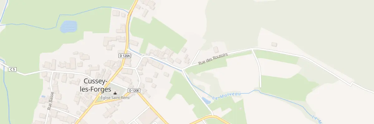 Plan du 17 Rue des Routoirs à Cussey-les-Forges