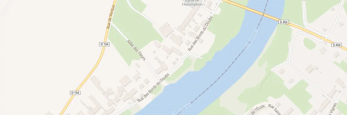 Plan du 19 Rue des Bords du Doubs à Saunières
