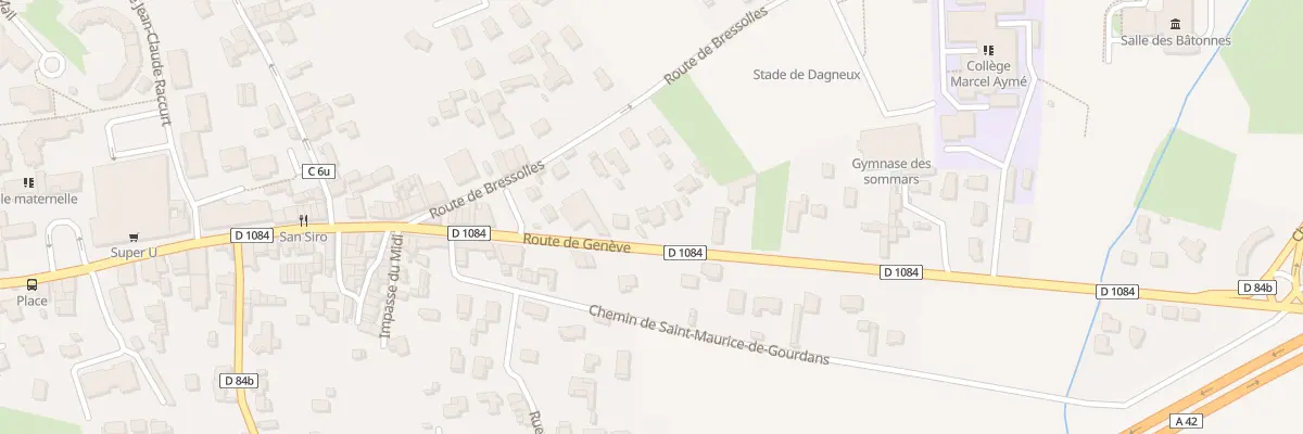 Plan du 1533 Rte de Genève à Dagneux