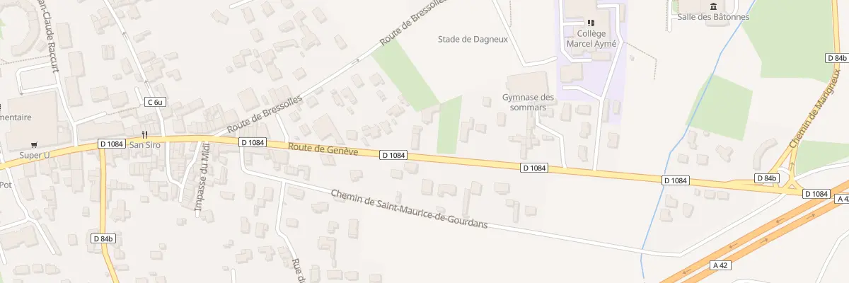 Plan du 1597A Rte de Genève à Dagneux
