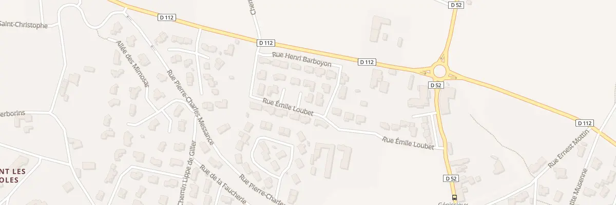 Plan du 250 Rue Emile Loubet à Génissieux