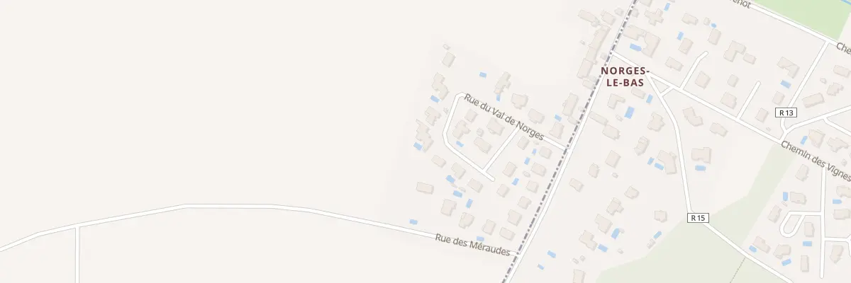 Plan du 16 Rue du Val de Norges à Norges-la-Ville