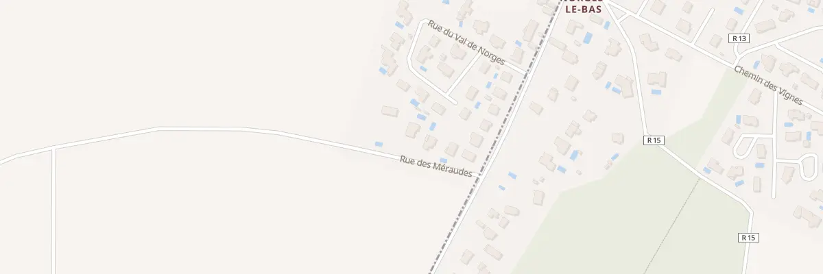 Plan du 8 Rue des Méraudes à Norges-la-Ville