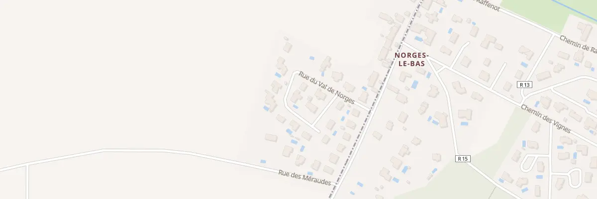 Plan du 9 Rue du Val de Norges à Norges-la-Ville